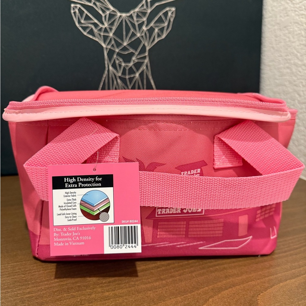 Rare Trader Joe's Pink Insulated Lunch Bag